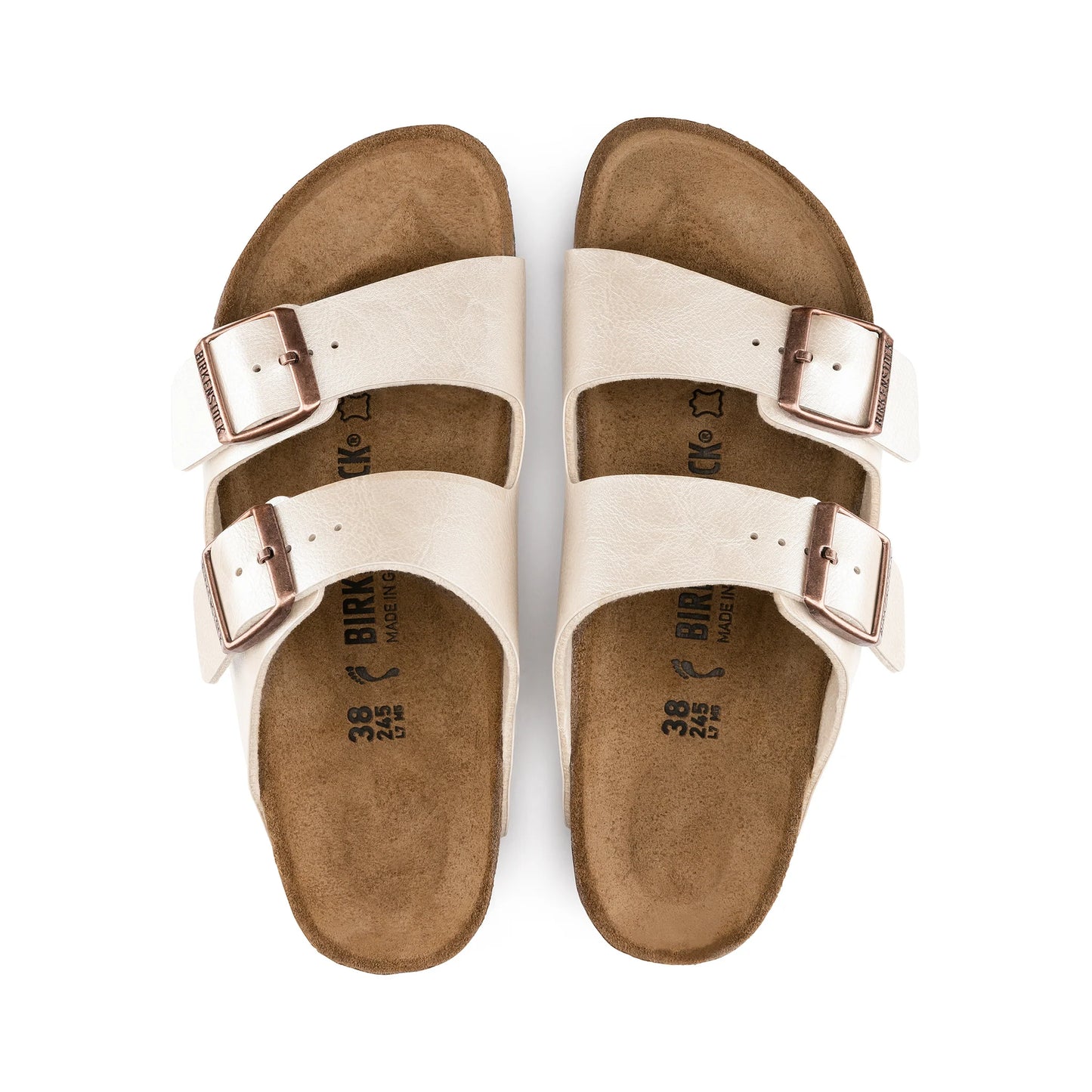 Arizona Graceful Birko-Flor Sandal - Pearl White