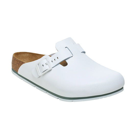 Boston Pro White Oiled Leather Clog Main - Birkenstock
