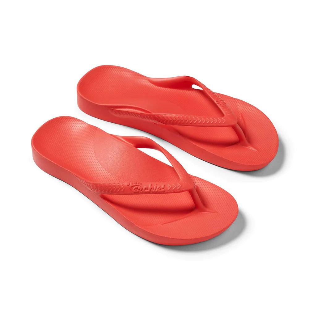 Arch Support Kids Thongs Coral - Archies Footwear