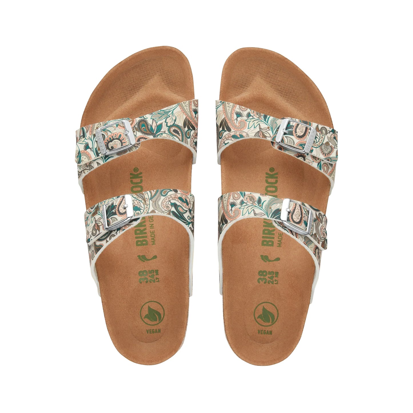 Sydney Vegan Birko-Flor Sandal - Paisley Light Rose