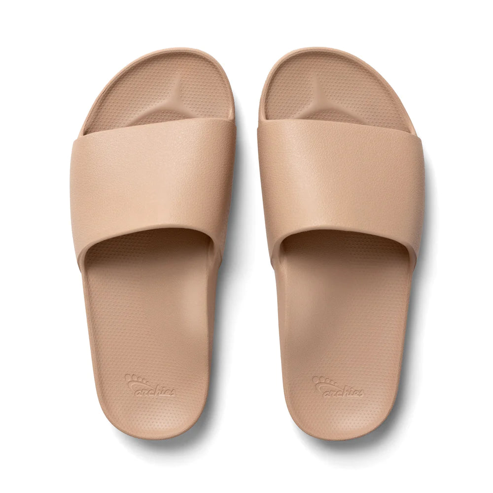 Archies Footwear Tan Slides Top