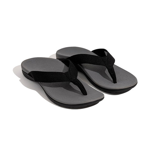 Axign Premium Orthotic Flip Flops Grey/Black
