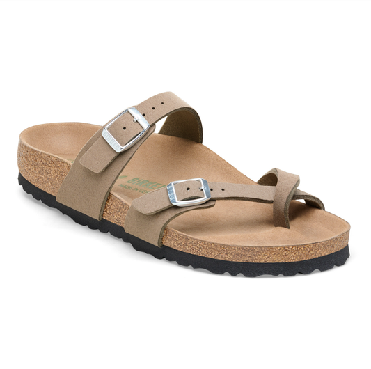 Mayari Vegan Birkibuc Sandal - Grey Taupe